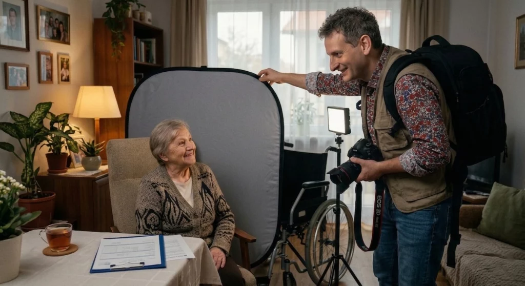 Zdjecia do dowodu w domu klienta